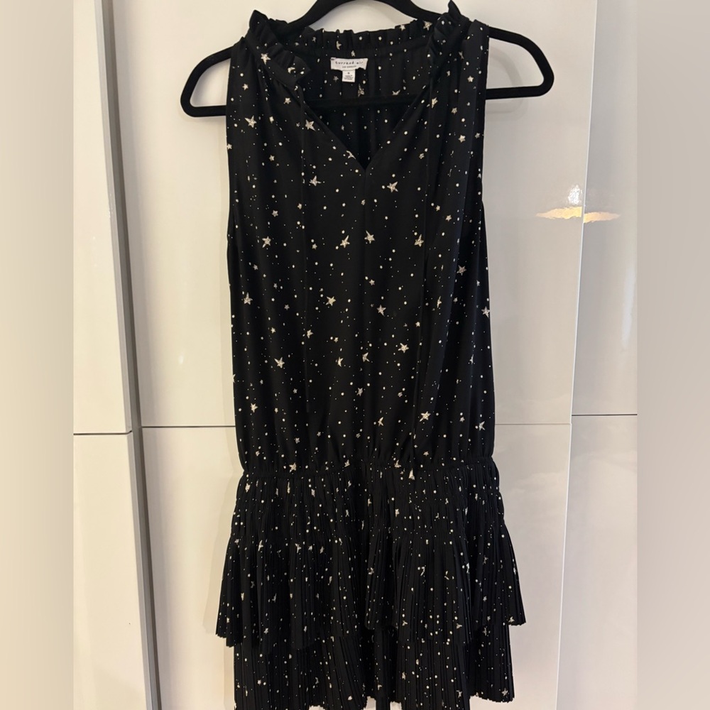Current Air Black Dress with White Star Print
